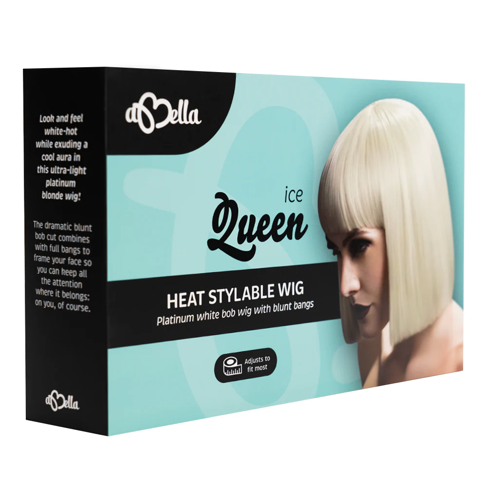 Abell'a Ice Queen Synthetic Bob Wig With Blunt Bangs - Image 3