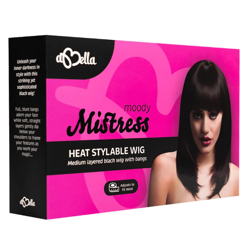 Abell'a Moody Mistress 36cm Straight Synthetic Wig With Bangs - Image 3