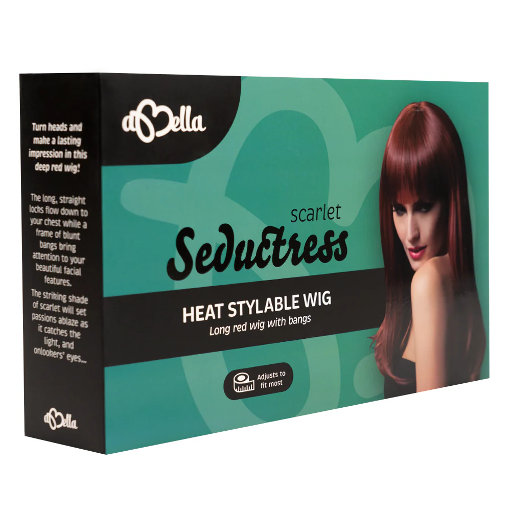 Abell'a Scarlet Seductress 55cm Wavy Synthetic Wig With Bangs - Image 3