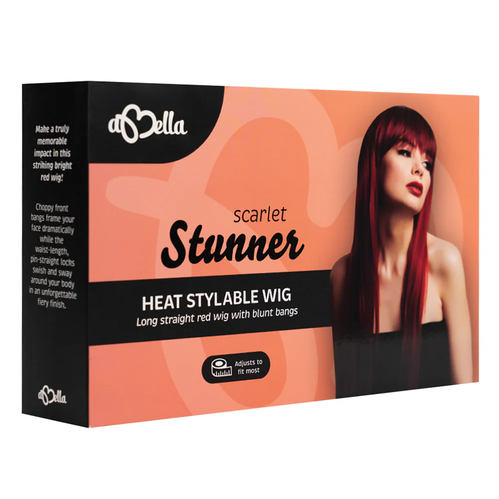 Abell'a Scarlet Stunner 60cm Straight Synthetic Wig With Bangs - Image 3