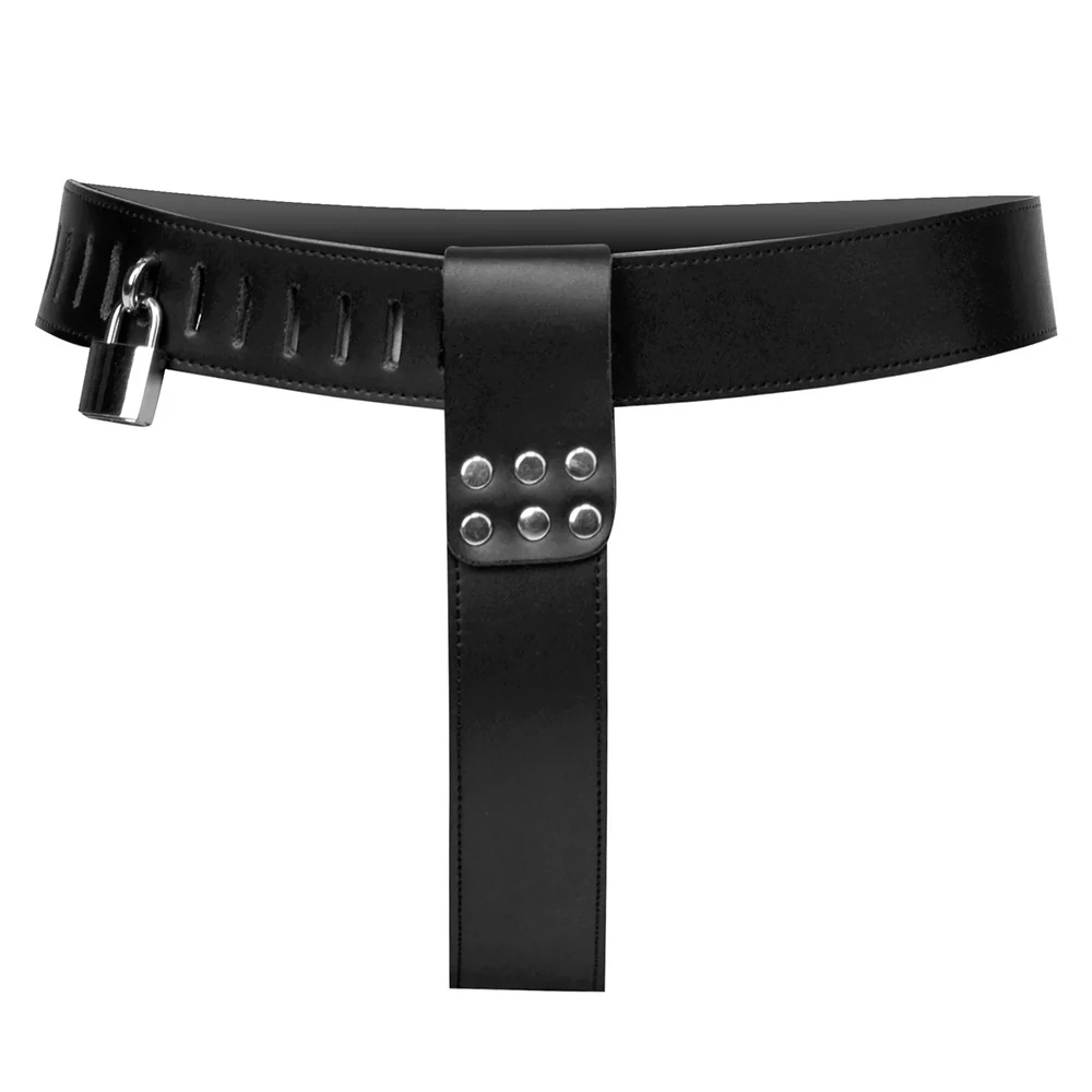 Adjustable Faux Leather Female Chastity Belt - Image 3