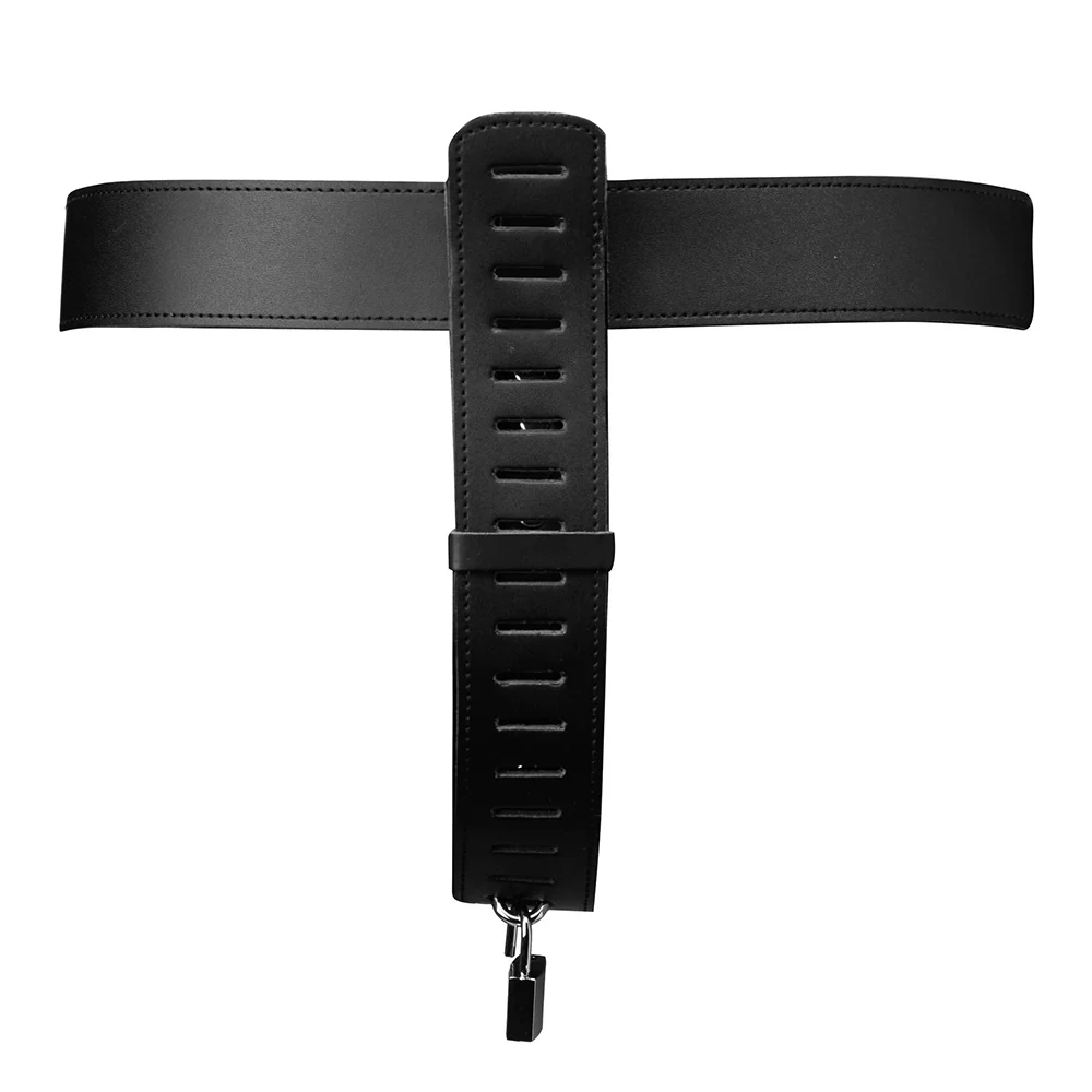 Adjustable Faux Leather Female Chastity Belt - Image 4