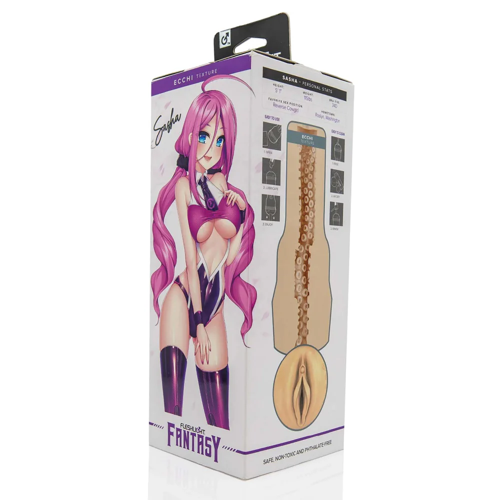 Fleshlight Fantasy Sasha Nakamoto Ecchi Textured Vagina Masturbator - Image 7