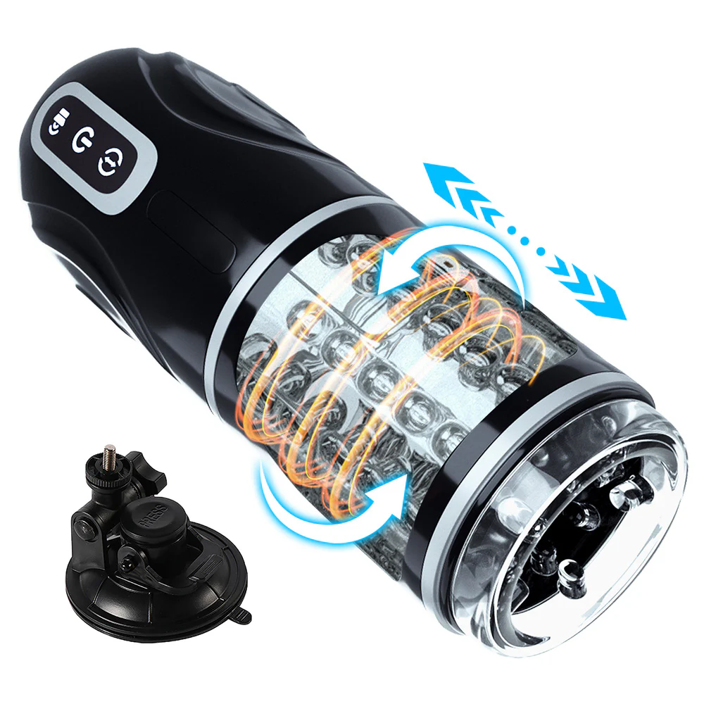 Gia Cup Thrusting Rotating Moaning Masturbator With Suction Mount - Image 4