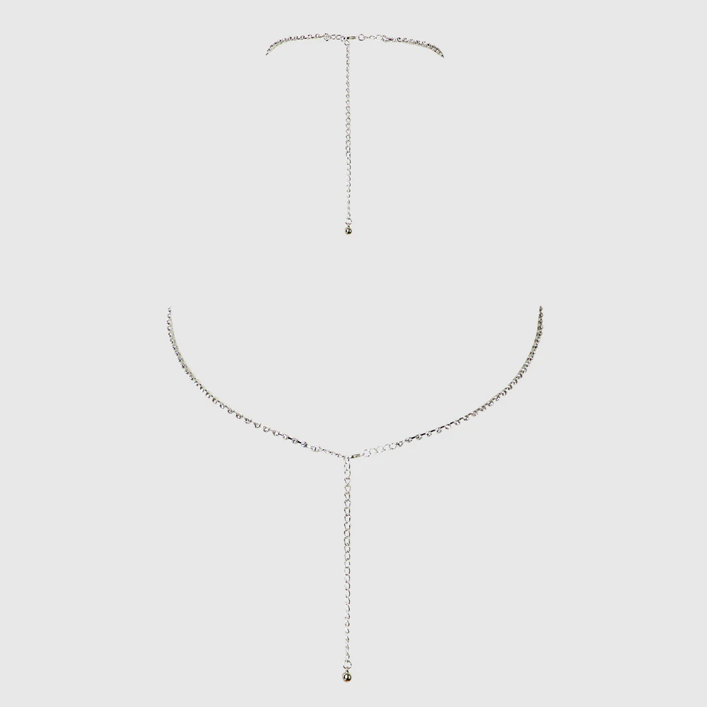 House of Desire Rhinestone Criss-Cross Harness Bra - Image 6