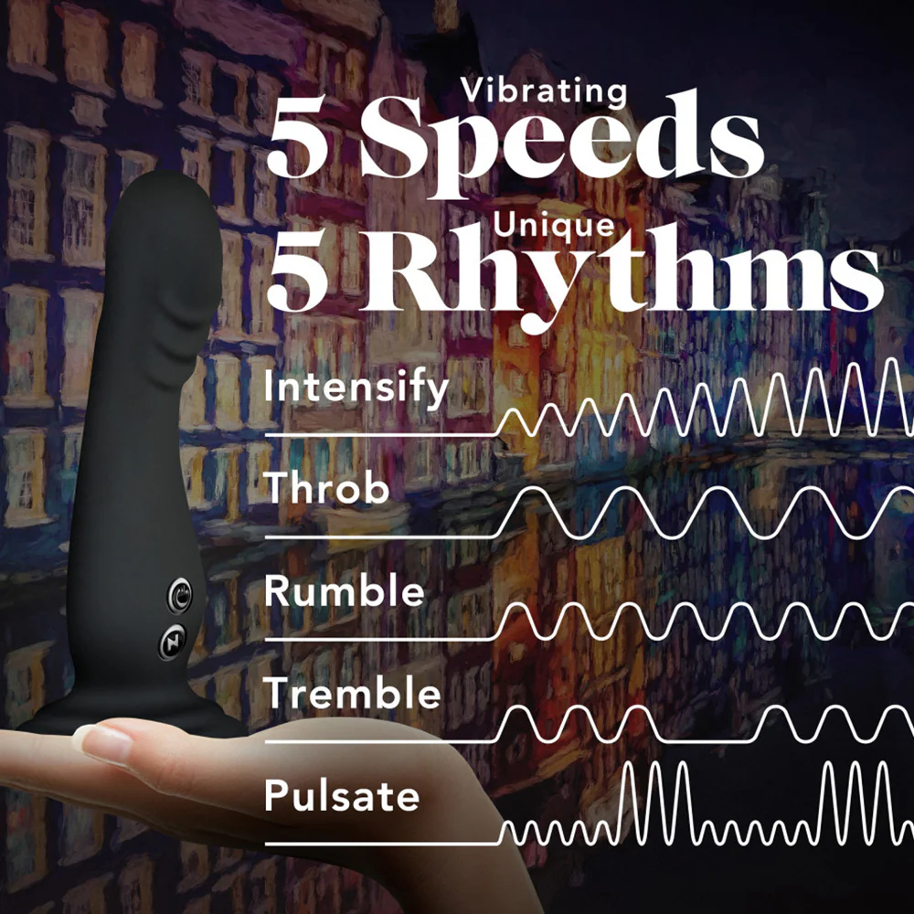 Impressions Amsterdam Vibrating Ribbed Dildo With Suction Cup - Image 6