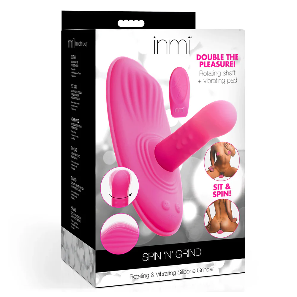 Inmi Spin 'N' Grind Rotating & Vibrating Silicone Grinder With Remote - Image 4