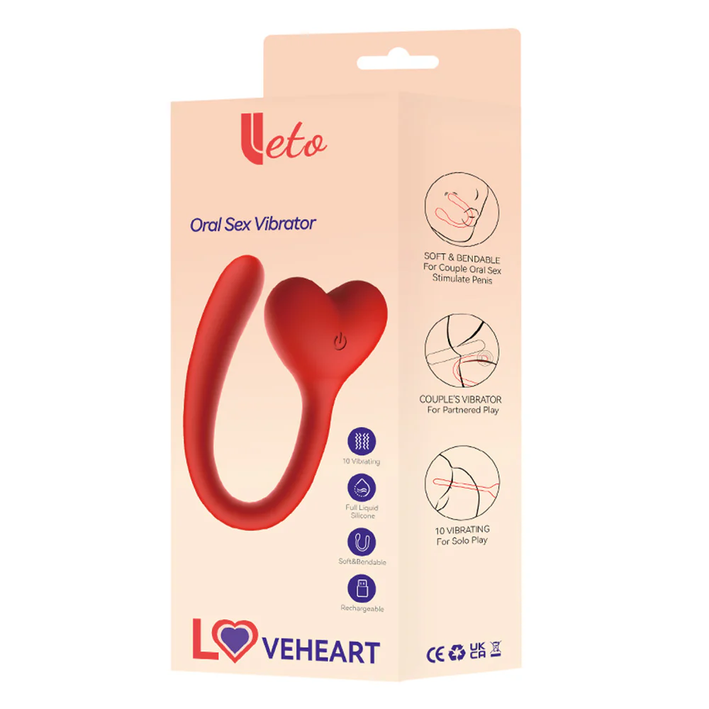 Leto Loveheart Flexible Oral Sex Couples Vibrator - Image 5