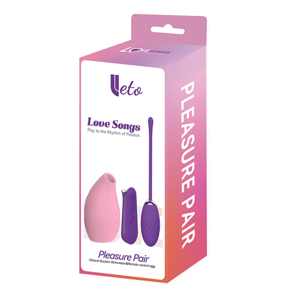 Leto Pleasure Pair Clitoral Suction & Egg Vibrator 2-Piece Kit - Image 3