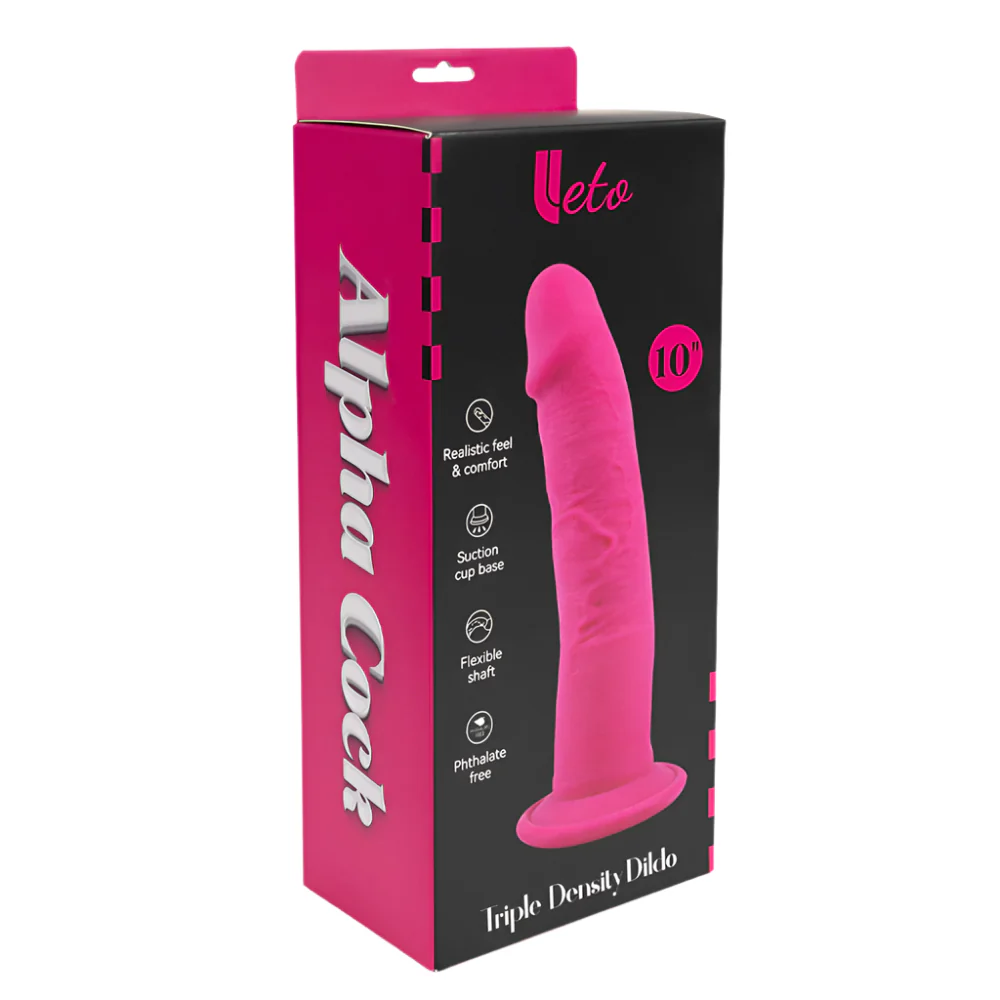 Leto Realistic 10" Alpha Cock Triple Density Dildo With Suction Cup - Image 10