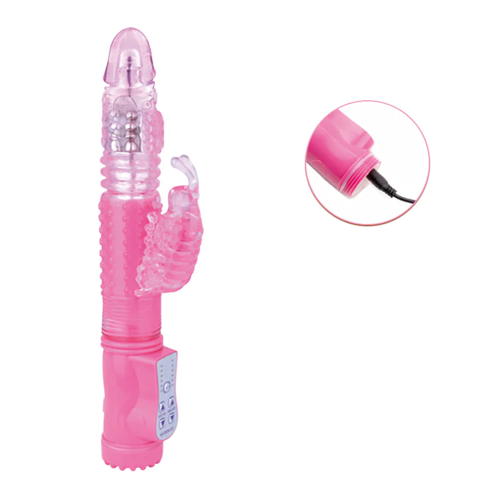 Leto Rechargeable Thrusting Rotating Beads Rabbit Vibrator - Image 3