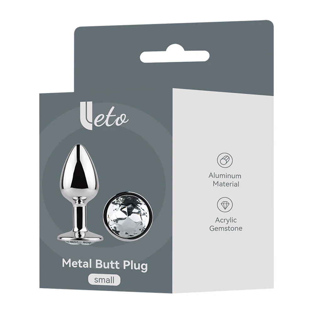 Leto Strobe Metal Butt Plug With Crystal - Small - Image 3