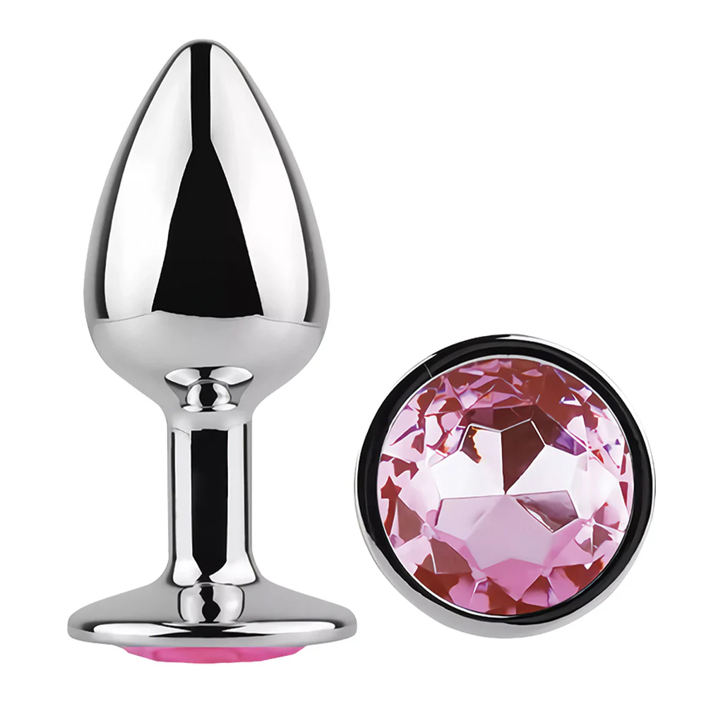 Leto Strobe Metal Butt Plug With Crystal - Small - Image 4