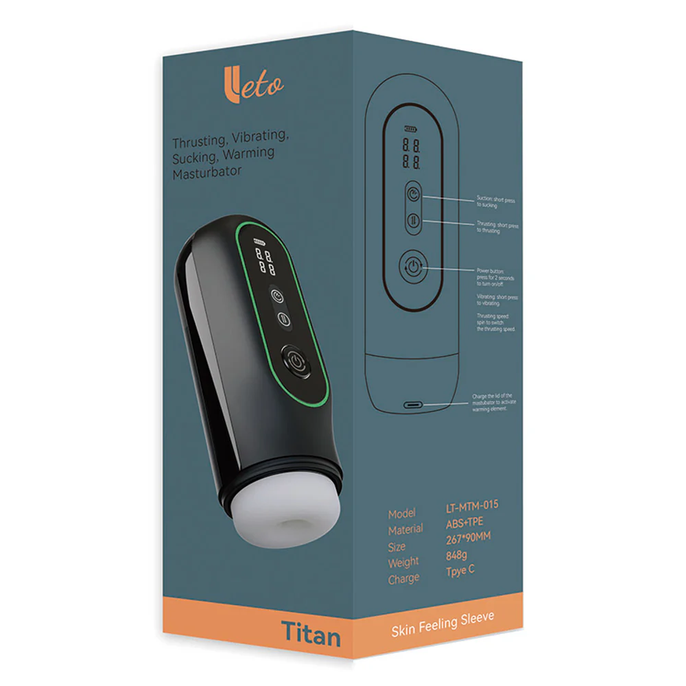 Leto Titan Thrusting Vibrating Sucking Masturbator With Warming Stand - Image 5