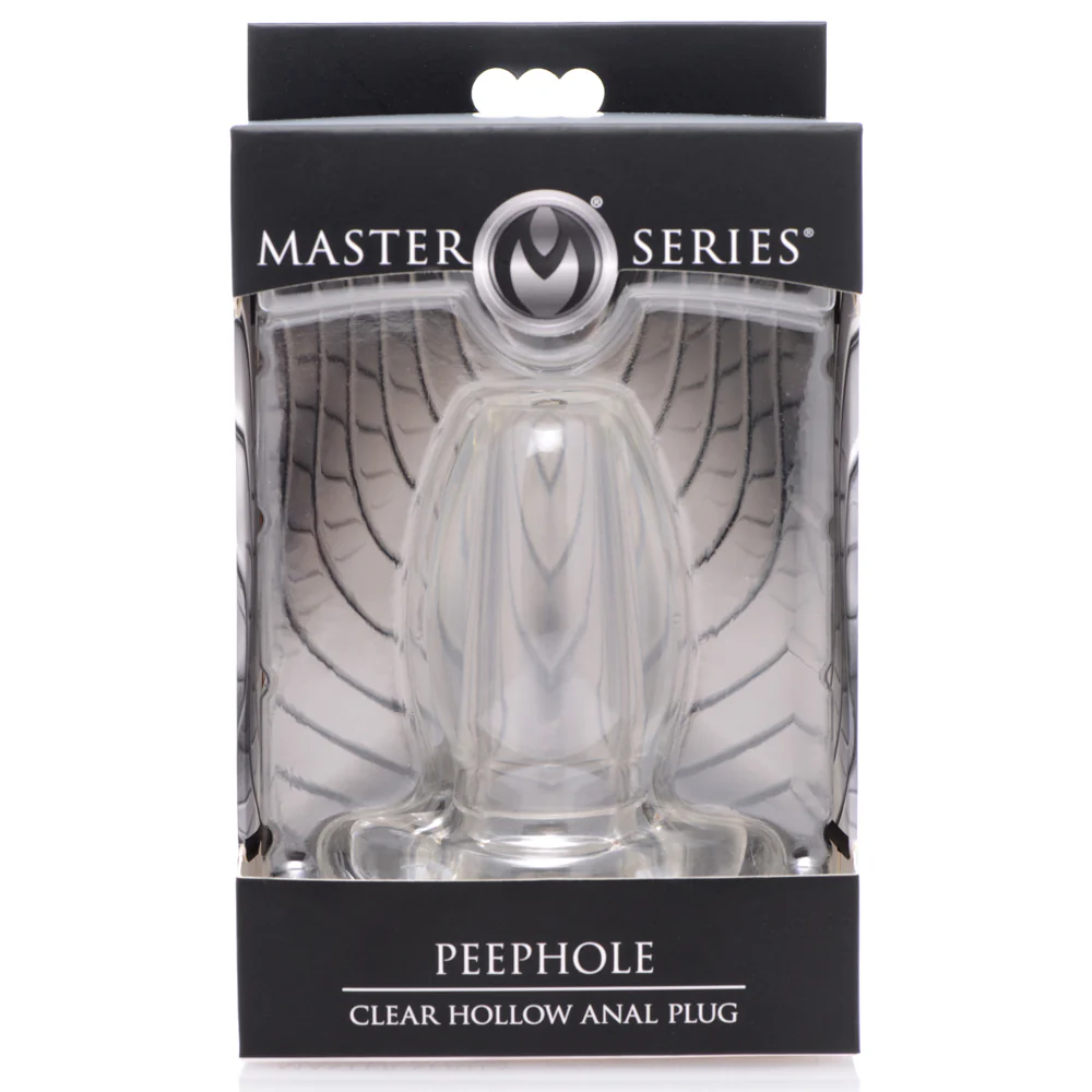 Master Series PeepHole Clear Hollow Anal Plug - Image 5