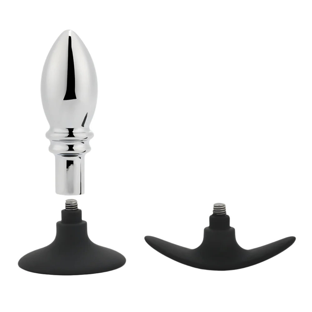 Metal Anal Plug With Silicone Suction Cup or Anchor - Image 5