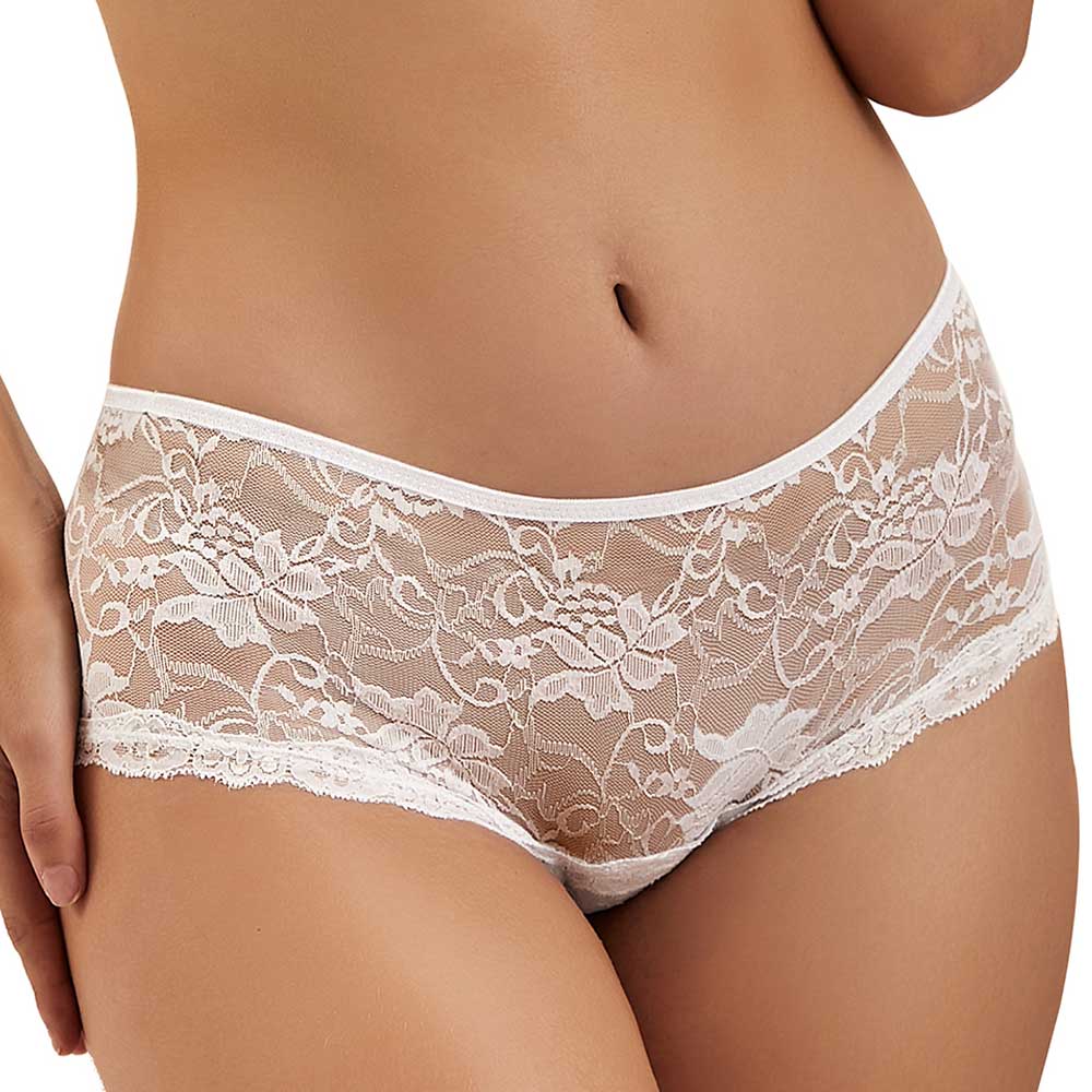 Oh Yeah Crotchless Corset Back Sheer Lace Panty - Image 5