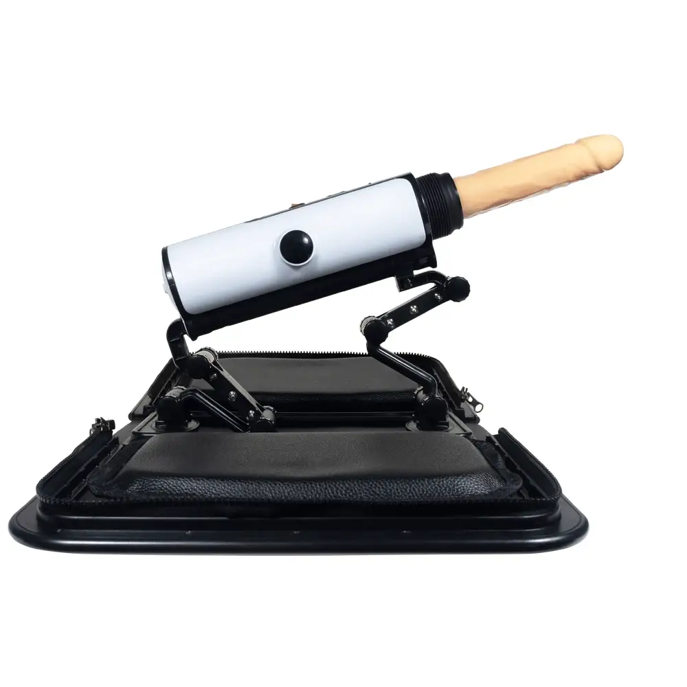 Portable Thrusting Handbag Sex Machine - Blue Gear Print - Image 3