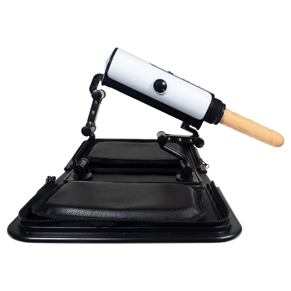 Portable Thrusting Handbag Sex Machine - Blue Gear Print - Image 5