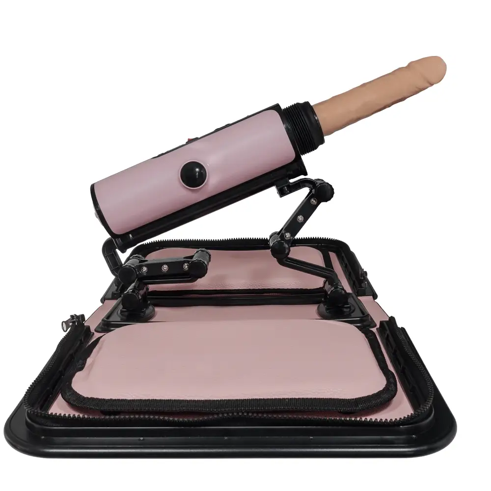 Portable Thrusting Handbag Sex Machine - Light Pink - Image 3