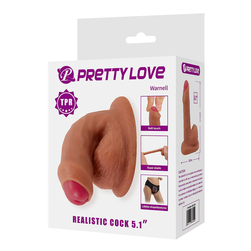Pretty Love Warnell Realistic 5.1" Uncircumcised Packer - Image 9