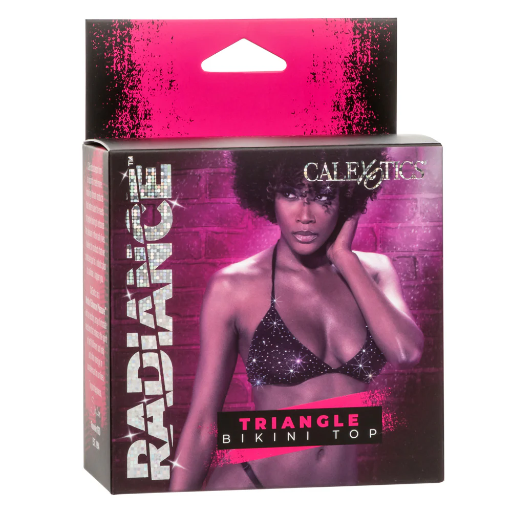 Radiance Rhinestone Mesh Triangle Bikini Top - Image 5