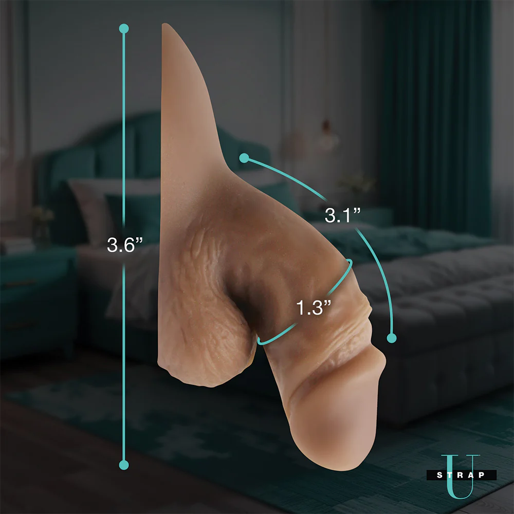 Strap U Realistic 3.6" Silicone Packer Dildo - Image 6