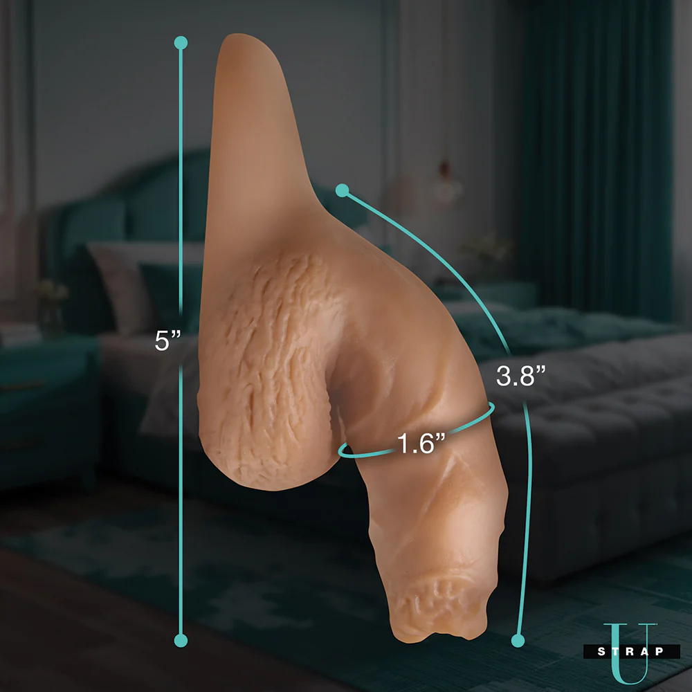 Strap U Realistic 5" Uncut Silicone Packer - Image 6