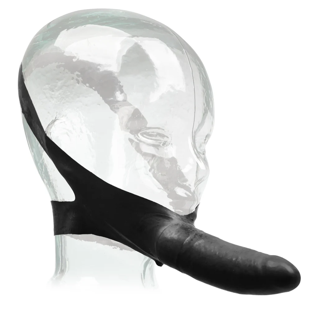 The Original Accommodator Latex Strap-On Facial Dildo - Image 8