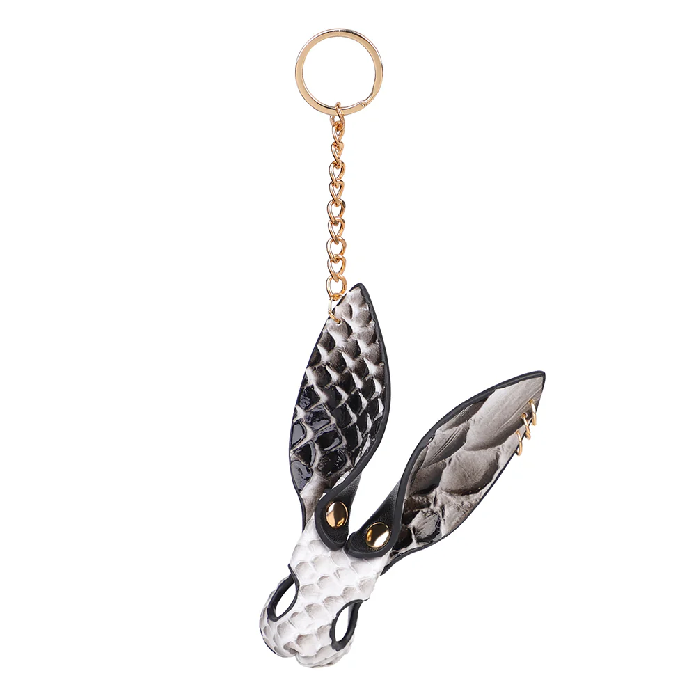 ZYL Faux Leather Scales Bunny Mask Keyring - Image 6